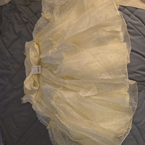 Free People Theo Summer Puff Mini Dress in Lightning Bolt - Picture 11 of 16